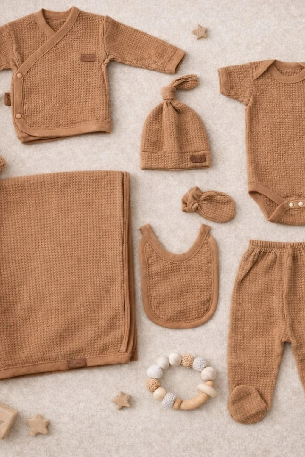 Defne Waffle 7 Parça Hastane Çıkışı Set