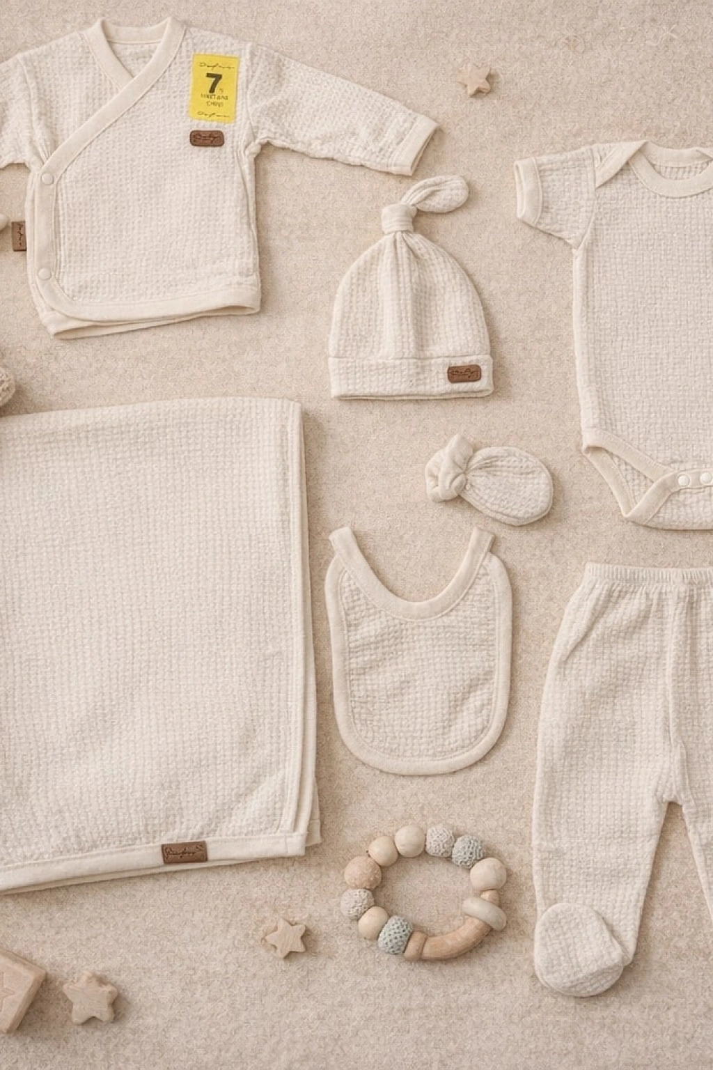 Defne Waffle 7 Parça Hastane Çıkışı Set