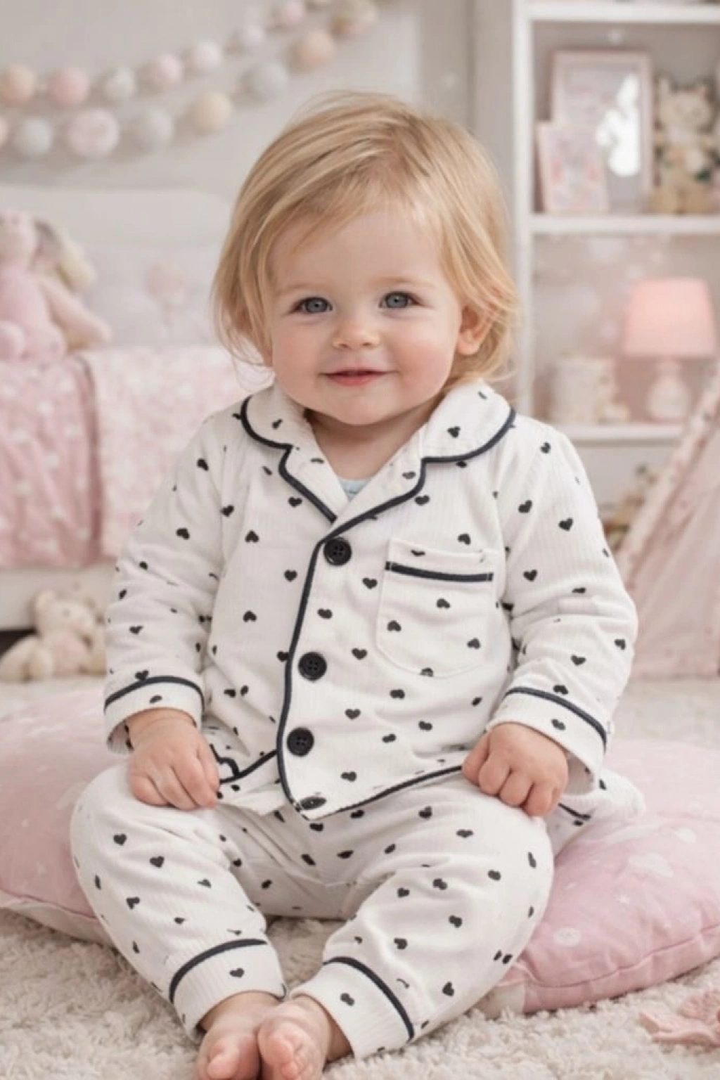 Dolaş Kids Benekli Kız Pijama Takımı