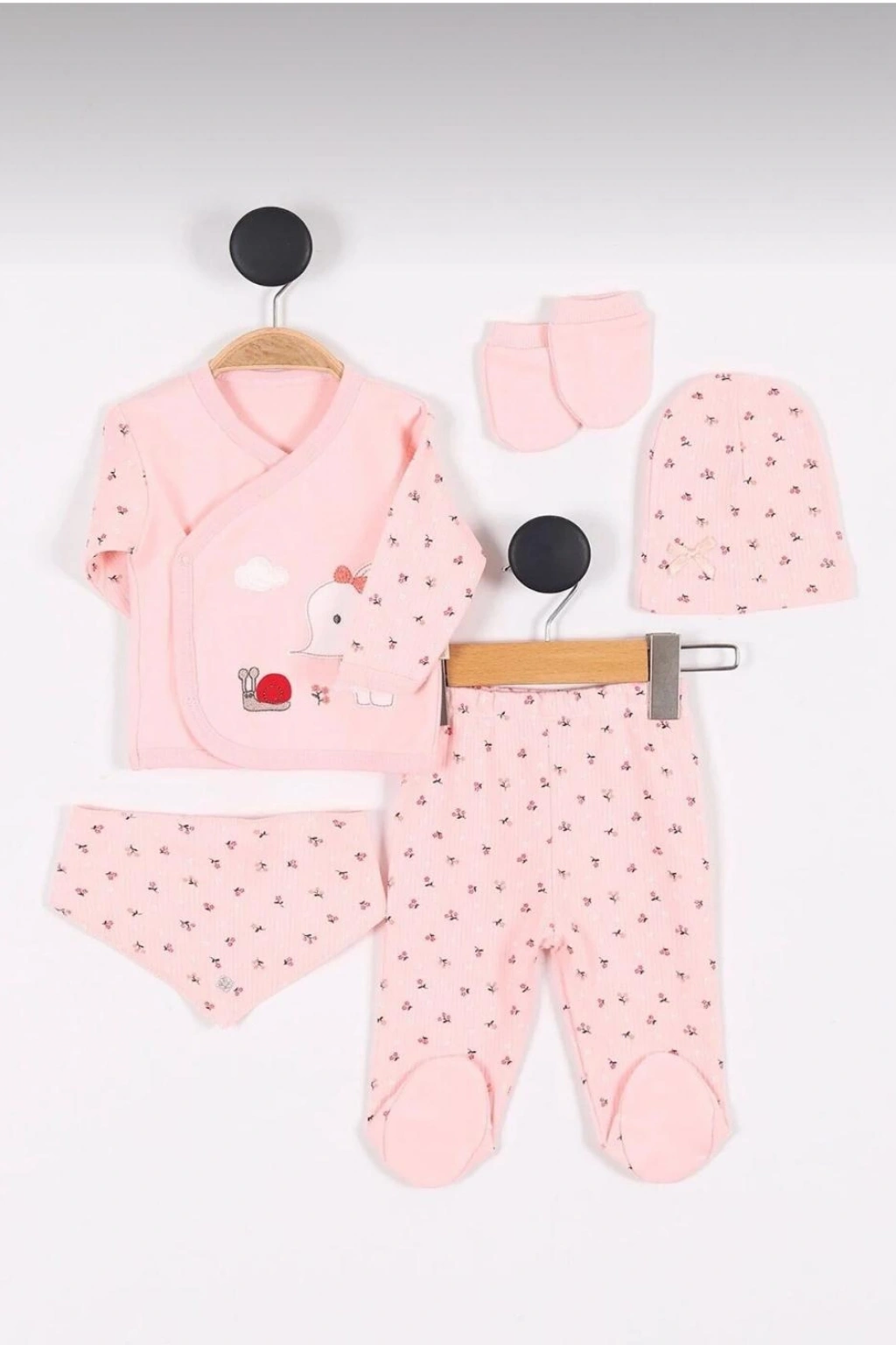 Fil Baskılı 5li Zıbın Seti