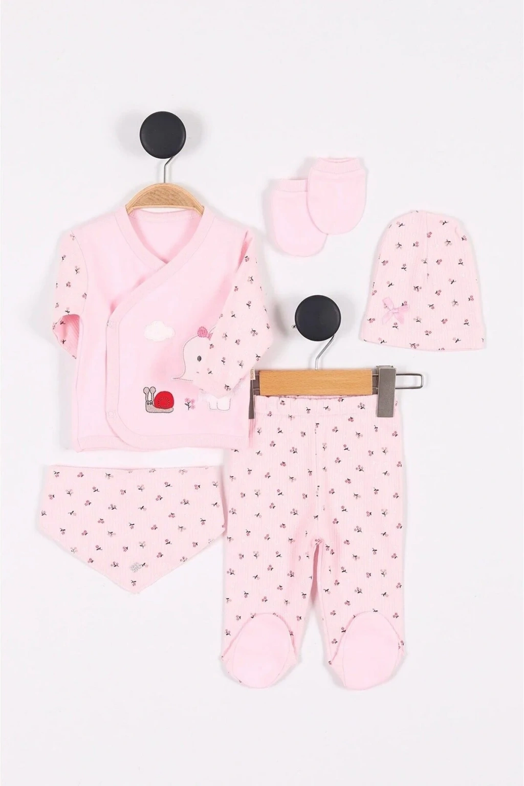 Fil Baskılı 5li Zıbın Seti