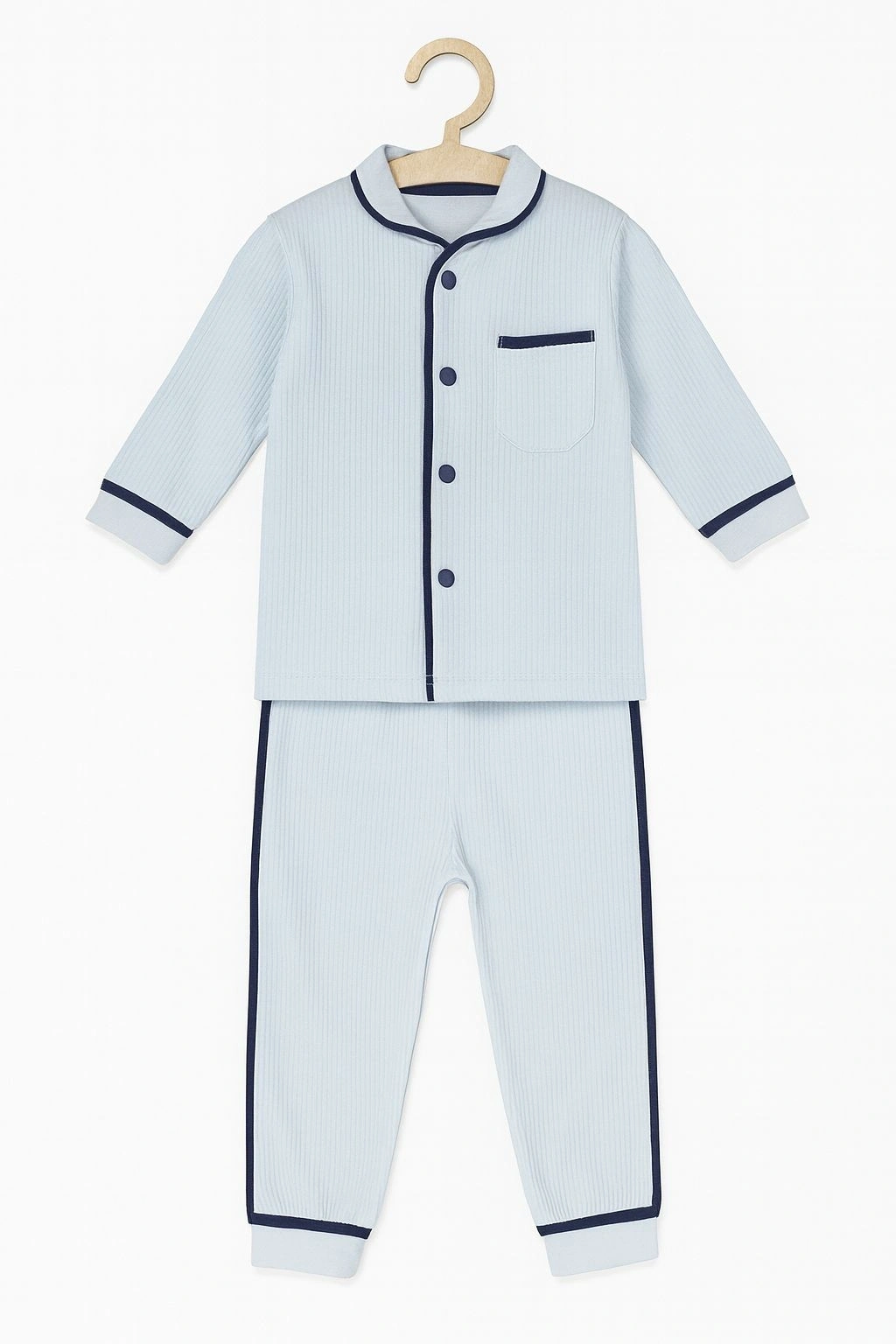Göğüs Cebi Detaylı Pijama Takımı