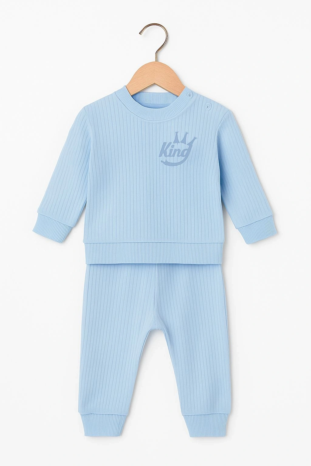 King Baskılı Bebek Takımı