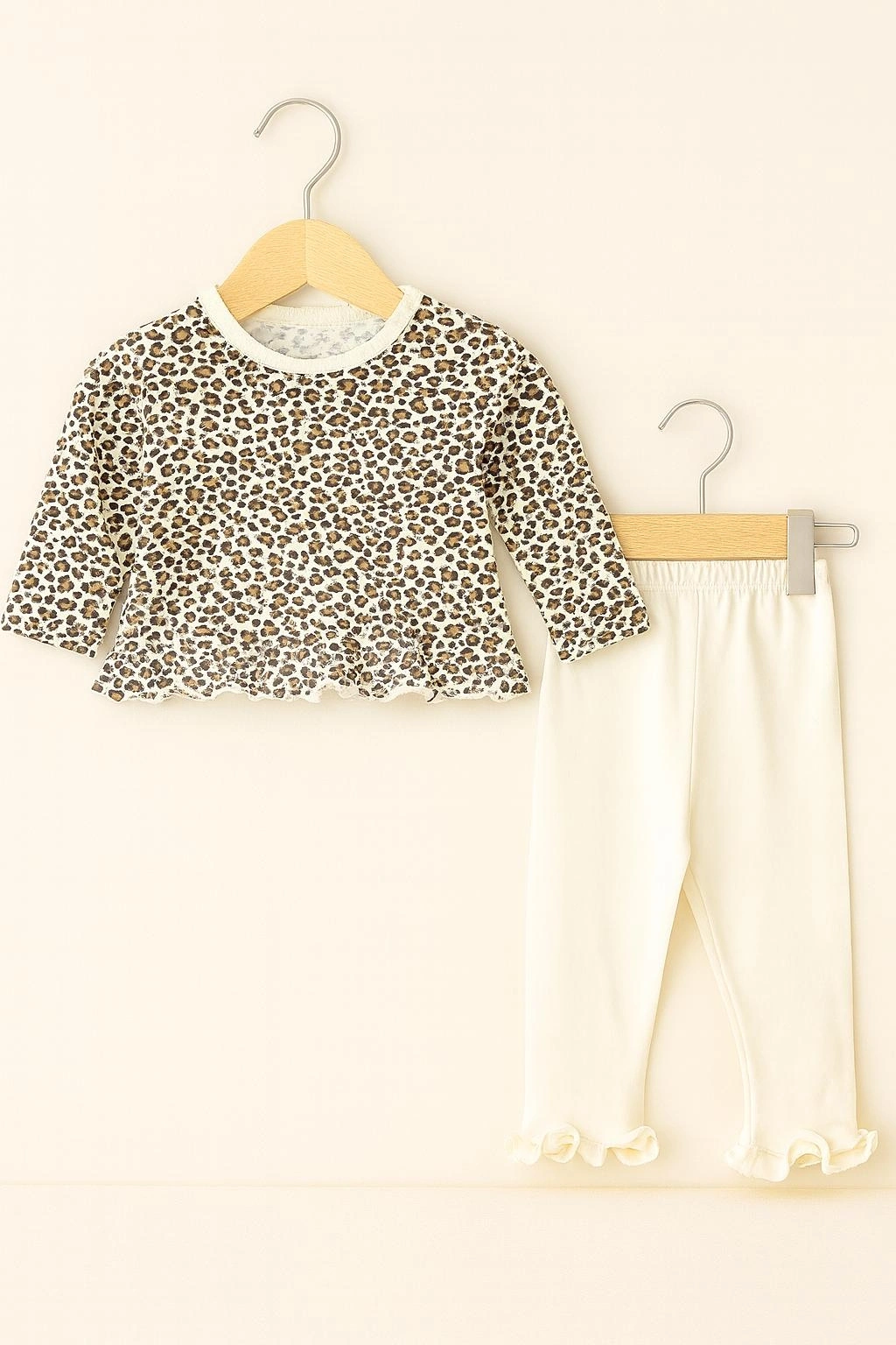 Leopar Desenli Bebek Takımı