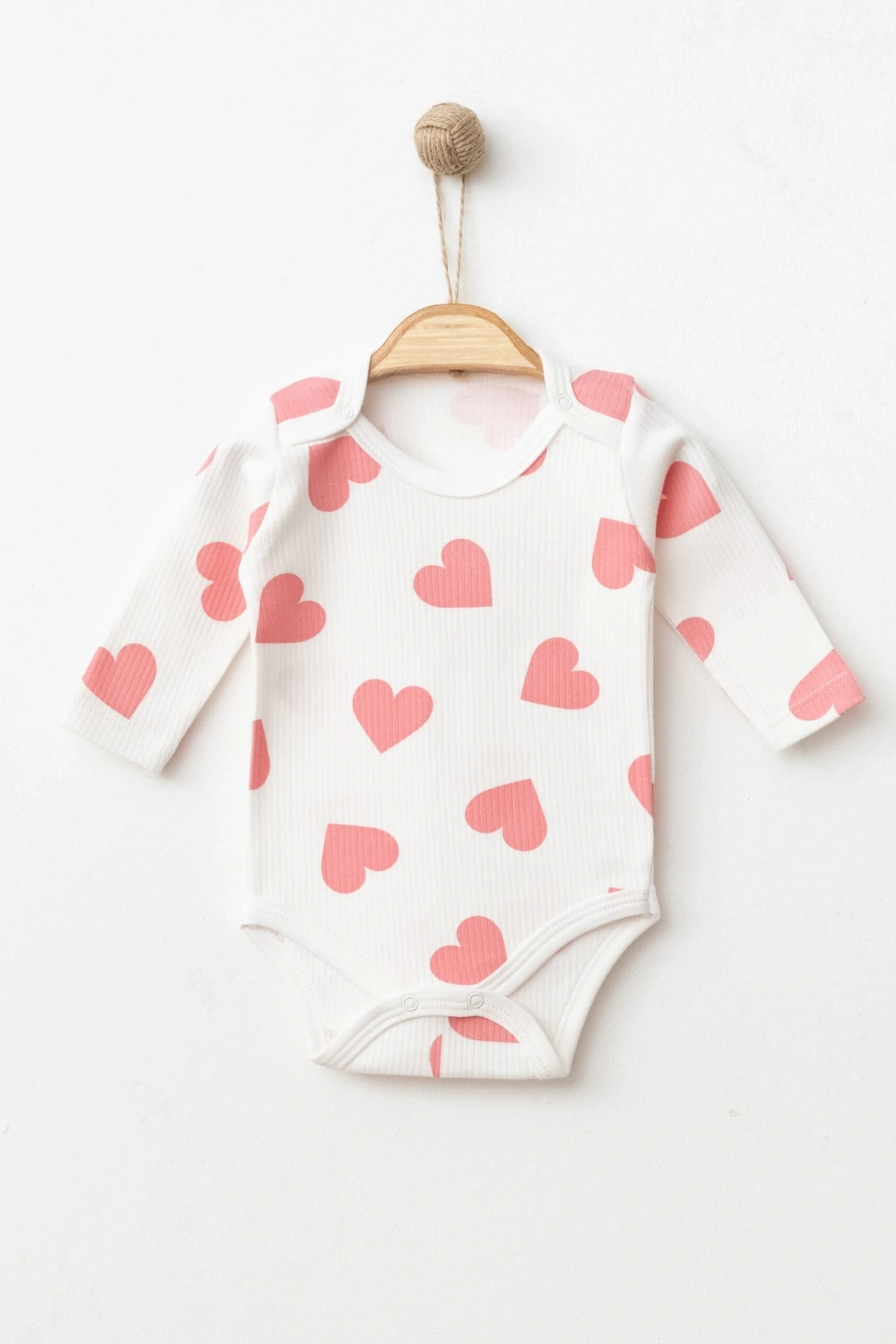 Nayinom Kalp Baskılı Yaş Çıtçıtlı Badi