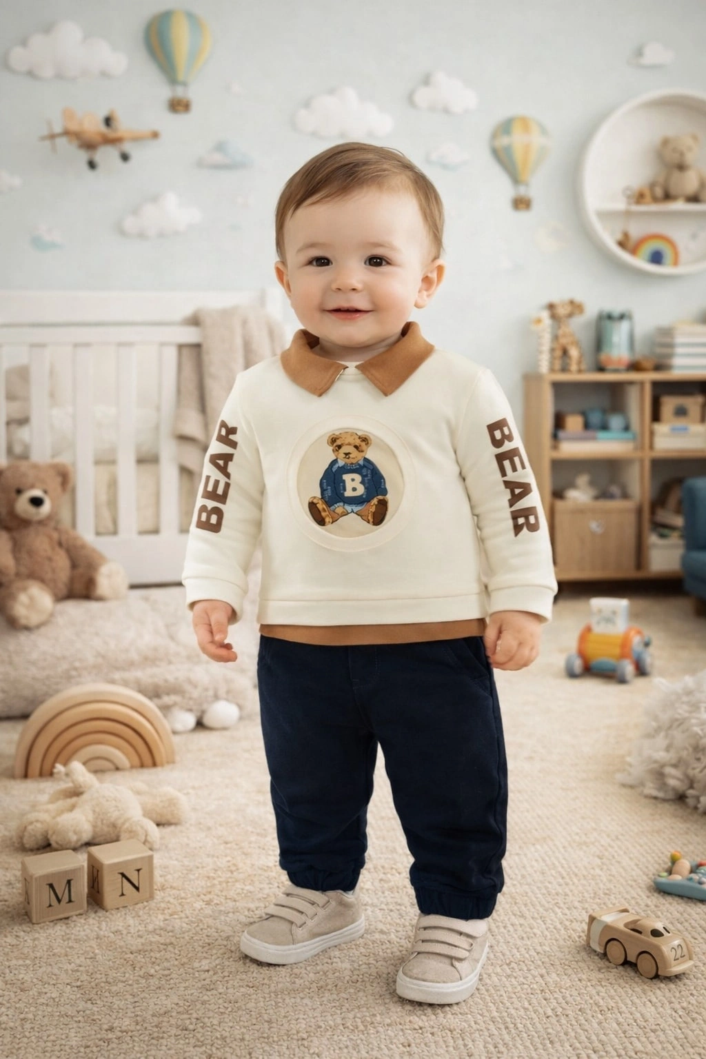 Necixs Bear İç Gömlekli Erkek Bebek Takım Bayramlık