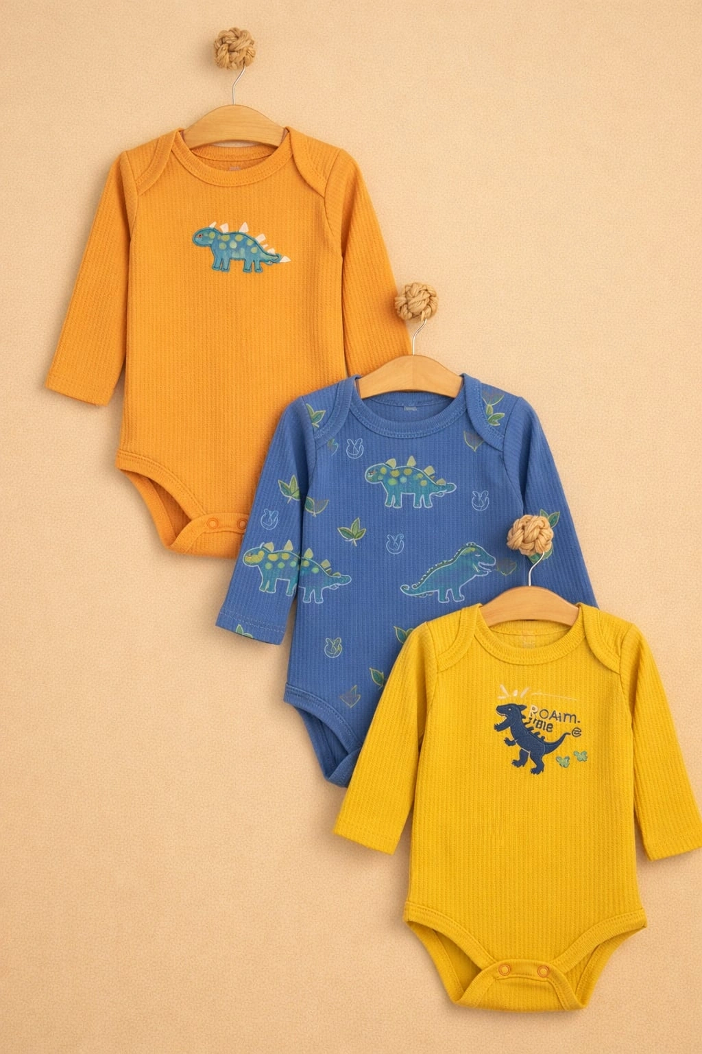 Necixs Dino Baskılı Çıtçıtlı Body