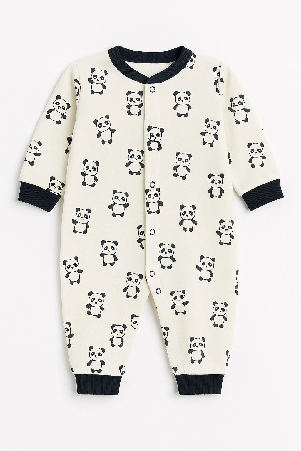 Panda Desenli Bebek Tulumu