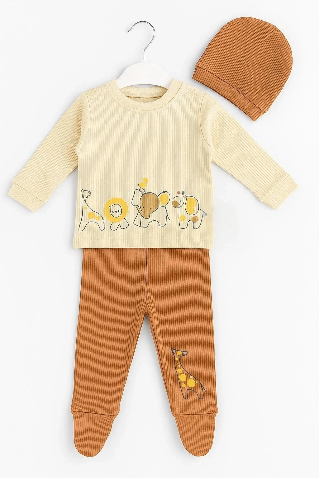 Pastel Hayvan Desenli Bebek Takımı