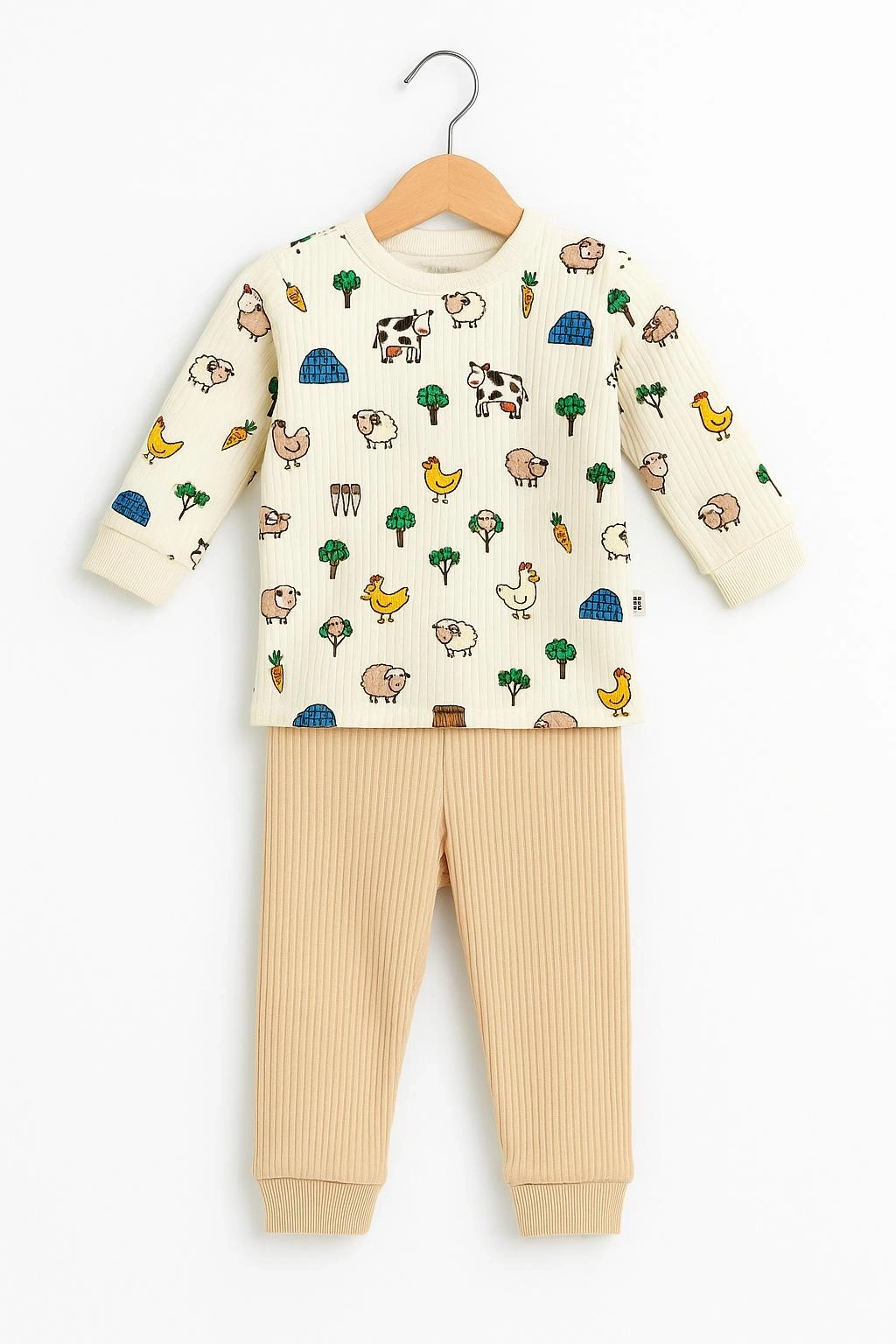 Sevimli Hayvanlar Desenli Bebek Takımı