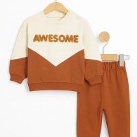 Awesome Baskılı Erkek Bebek Takımı