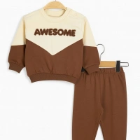 Awesome Baskılı Erkek Bebek Takımı