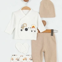 Babayım Traktör Nakışlı Erkek Bebe Takım