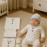 Begisa Papyonlu 8li Hastane Çıkışı Erkek Bebek