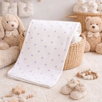 Berço Kalp Baskılı Tek Kat Battaniye