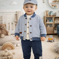 Cancuna Kapitone 4 Parça Erkek Bebek Takım Bayramlık