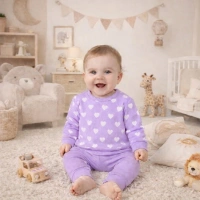 Cgs Kız bebek Kalp Baskılı Kız Bebek Takımı