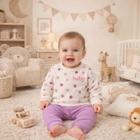 Cgs Puantiyeli Kız Bebek Alt Üst Takım