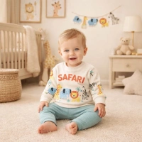 Cgs Safari Baskılı Erkek Bebek Takımı