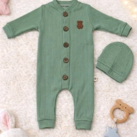 Chouckcha Fitilli Şapkalı Bebek Tulum