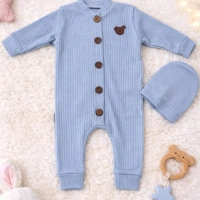 Chouckcha Fitilli Şapkalı Bebek Tulum