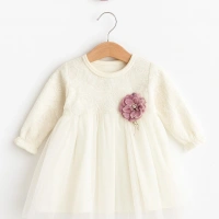 Çiçek Detaylı Lüx 2li Kız Bebek Takımı