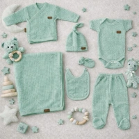 Defne Waffle 7 Parça Hastane Çıkışı Set