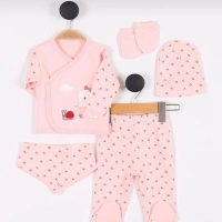 Fil Baskılı 5li Zıbın Seti