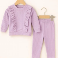 Fırfır Detaylı Kız Bebek Takımı