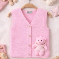 GogoBici Oyuncaklı Kız Bebek & Çocuk Triko Yelek