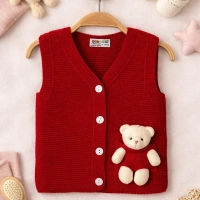 GogoBici Oyuncaklı Kız Bebek & Çocuk Triko Yelek