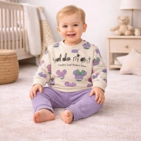 Gonca Bebe Mini Penye Kız Bebek Takımı