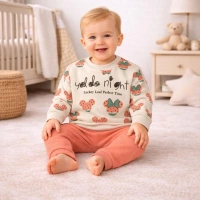 Gonca Bebe Mini Penye Kız Bebek Takımı