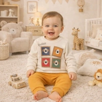 Gonca Bebe Tavşan Penye Erkek Bebek Takım