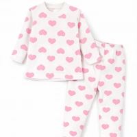 Gonca Kalp Baskılı Kız Bebek Pijama Takımı