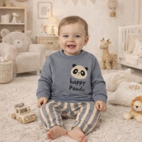 Mini Mundo Baby Panda Baskılı Bebek Takımı