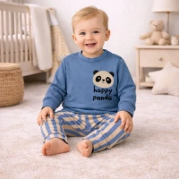 Mini Mundo Baby Panda Baskılı Bebek Takımı