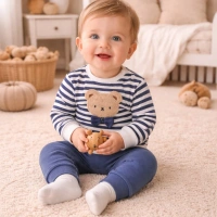 Mini Mundo Papyonlu Ayıcıklı Erkek Bebek Takımı