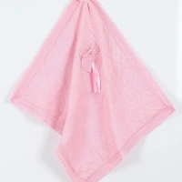 Mızmız Fiyonklu Örgü Bebek Battaniye