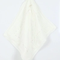 Mızmız Leylek Nakışlı Örgü Bebek Battaniye