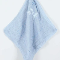 Mızmız Leylek Nakışlı Örgü Bebek Battaniye