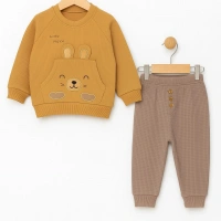 Nakışlı Cepli Bebek Takımı