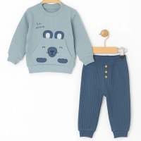 Nakışlı Cepli Bebek Takımı