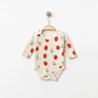 Nayinom Çilek Desenli Aylık Çıtçıtlı Badi