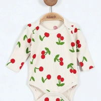 Nayinom Kirazlı Baskılı Çıtçıtlı Badi Yaş