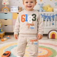 Nazar 6183 Baskılı 3 İp Erkek Bebek Takımı