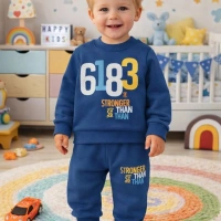 Nazar 6183 Baskılı 3 İp Erkek Bebek Takımı