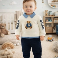 Necixs Bear İç Gömlekli Erkek Bebek Takım Bayramlık