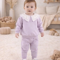Necixs Motifli Nakışlı Kız Bebek Takımı