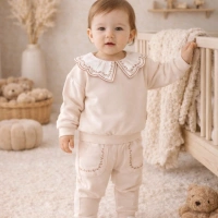 Necixs Motifli Nakışlı Kız Bebek Takımı